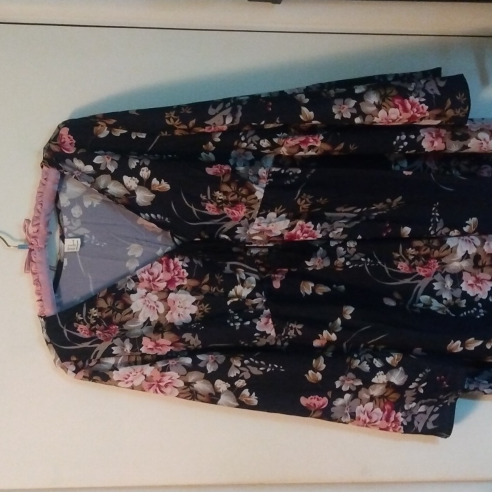 Black Dress with Flowers